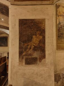 Wall painting in crypt