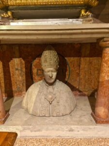 Bust taken down in the crypt