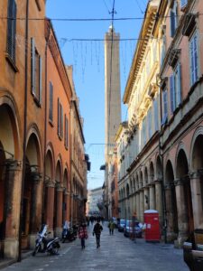 Via Santo Stefano view of Two Towers