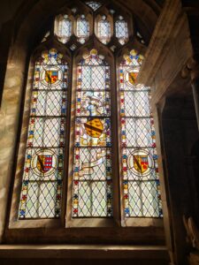 Stained Glass window of St Lawrence Chapel