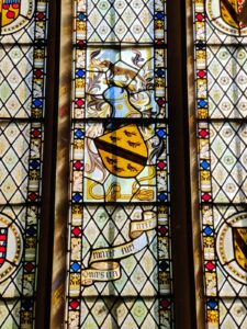 Stained Glass window of St Lawrence Chapel