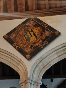 Coat of arms on church pillars
