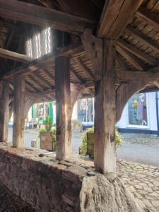 Timber frame work of Dunster Yarn Market