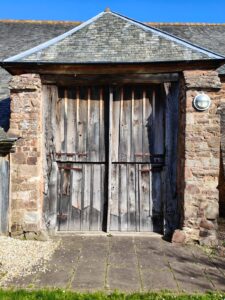 Old doors to Tithe Barn