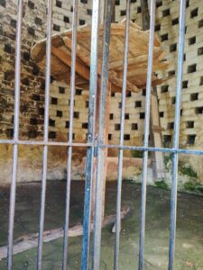 Inside the entrance of Dovecote