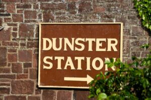 Dunster Station Sign