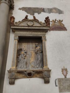 Donatello - Annunciation and detail of the angel circa 1435