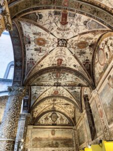 Artwork of courtyard ceiling