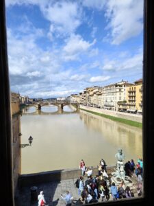 Looking at Benvenuto Cellini and the River Arno