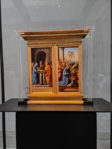 Adoration of the Child and archangel Gabriel