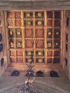 The painted ceiling at the crossing