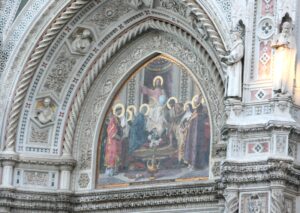Above doorway into cathedral