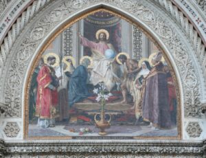 Above doorway into cathedral