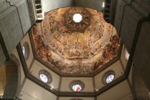 Looking up at the Last Judgment