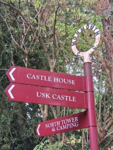 Usk Castle Sign