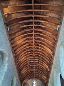 Timber truss ceiling of Nave