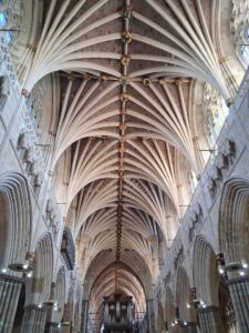 Exeter Cathedral's stone vaulted ceiling