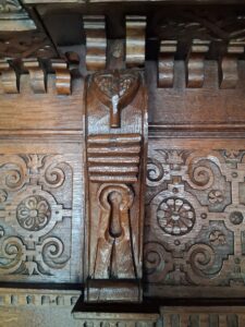Carvings on the mantlepiece