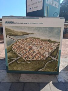 Map of the roman city of Rimini